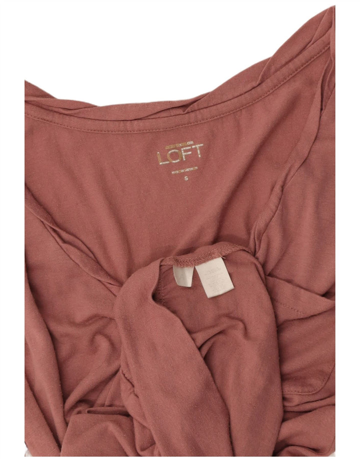 Camiseta feminina LOFT UK 10 pequena rayon rosa