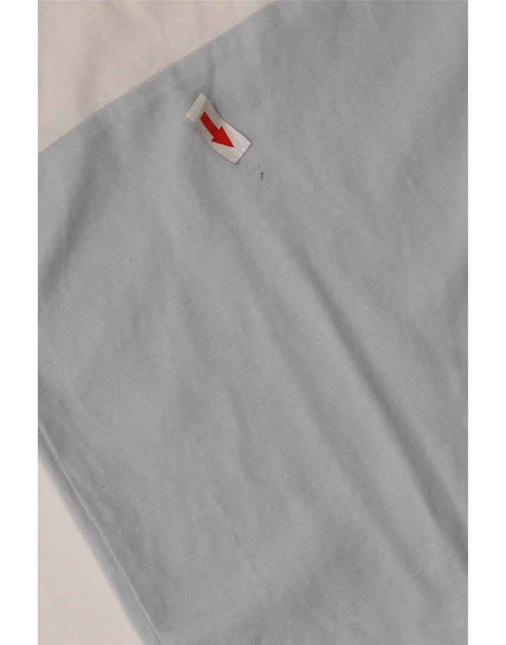 Camiseta feminina estampada grande da LEVI'S Reino Unido 10 bloco colorido azul pequeno