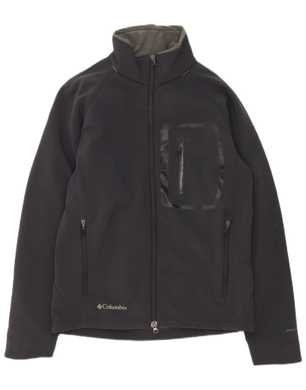 Jaqueta corta-vento masculina Columbia Titanium UK 38 poliéster preto médio