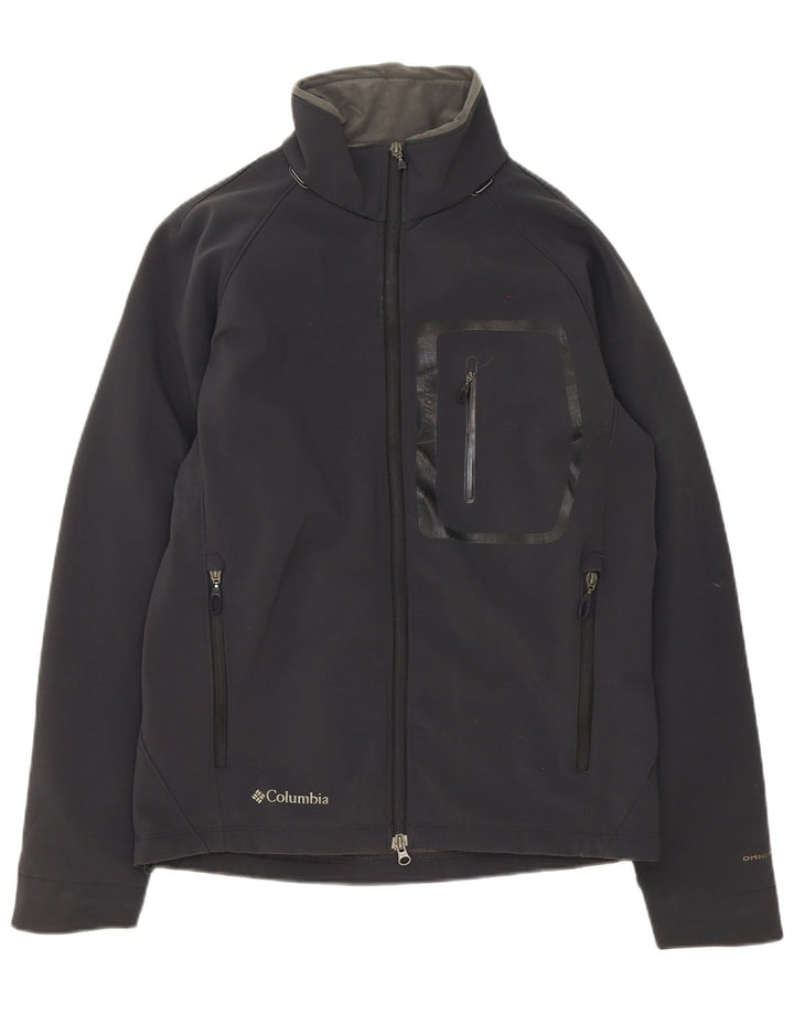 Jaqueta corta-vento masculina Columbia Titanium UK 38 poliéster preto médio