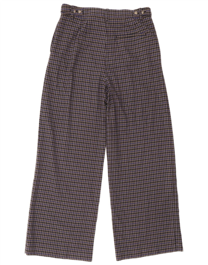 Calça feminina Marks & Spencer Reino Unido 14 grande W34 L32 cinza houndstooth