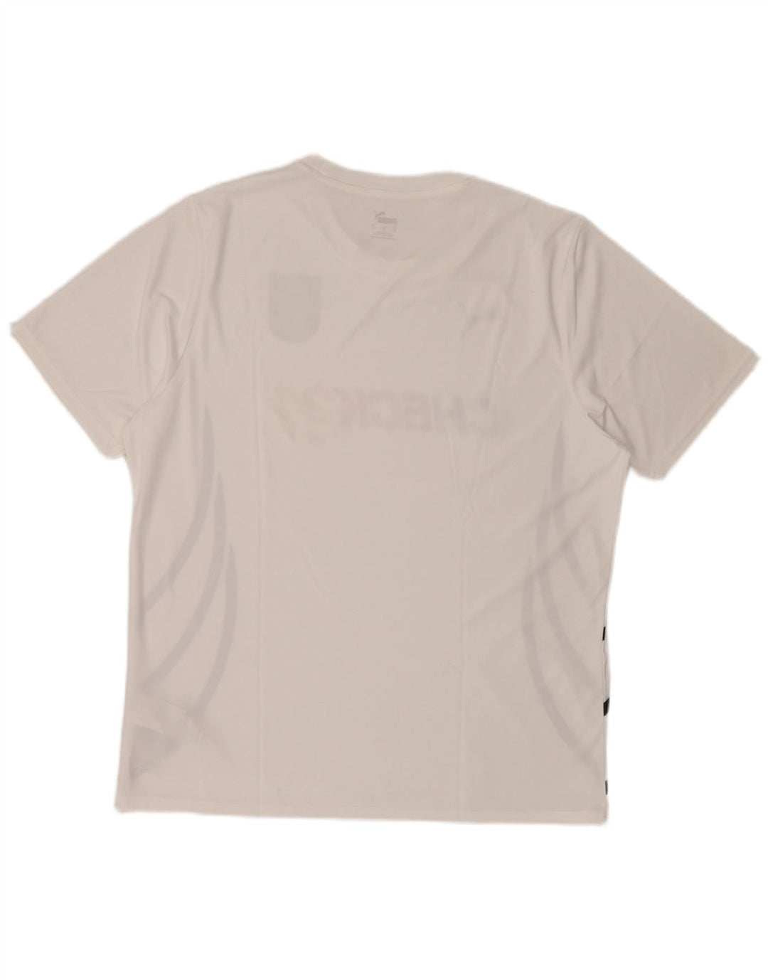 Camiseta masculina Puma Deutshland Graphic Top XL poliéster listrado branco