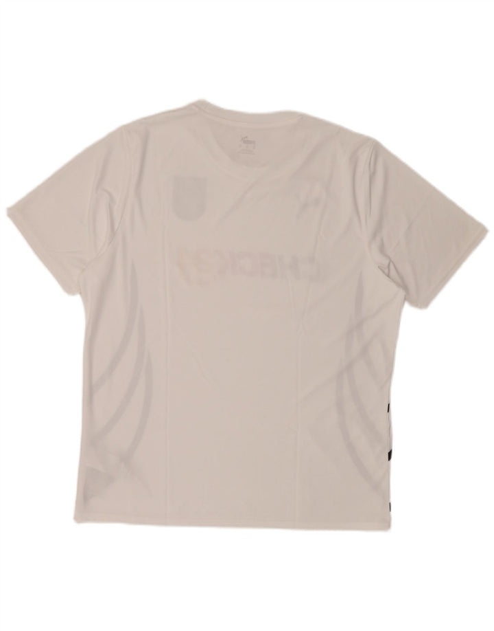 Camiseta masculina Puma Deutshland Graphic Top XL poliéster listrado branco