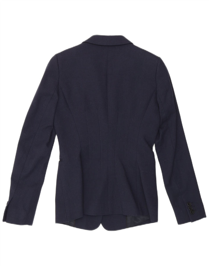 Jaqueta blazer feminina REISS com 1 botão UK 6 XS azul marinho