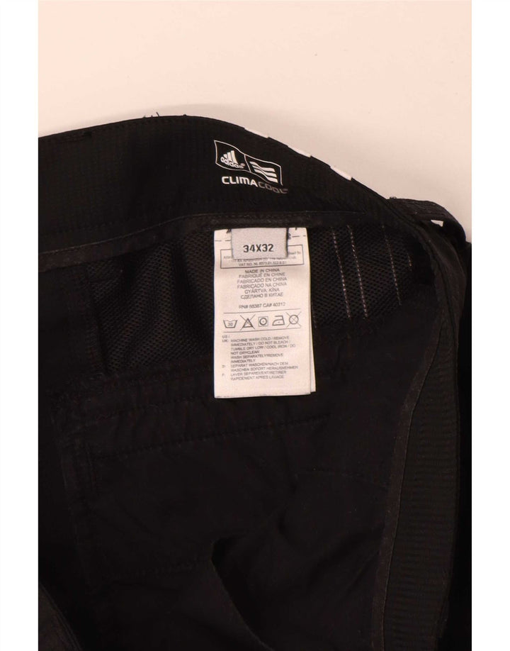Adidas Mens Climacool Straight Chino Calças W34 L32 Poliéster Preto