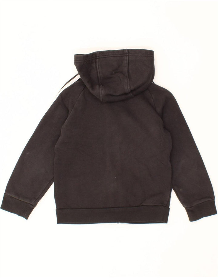 ADIDAS Boys Zip Hoodie Sweater 5-6 Years Black Cotton Vintage Adidas and Second-Hand Adidas from Messina Hembry 