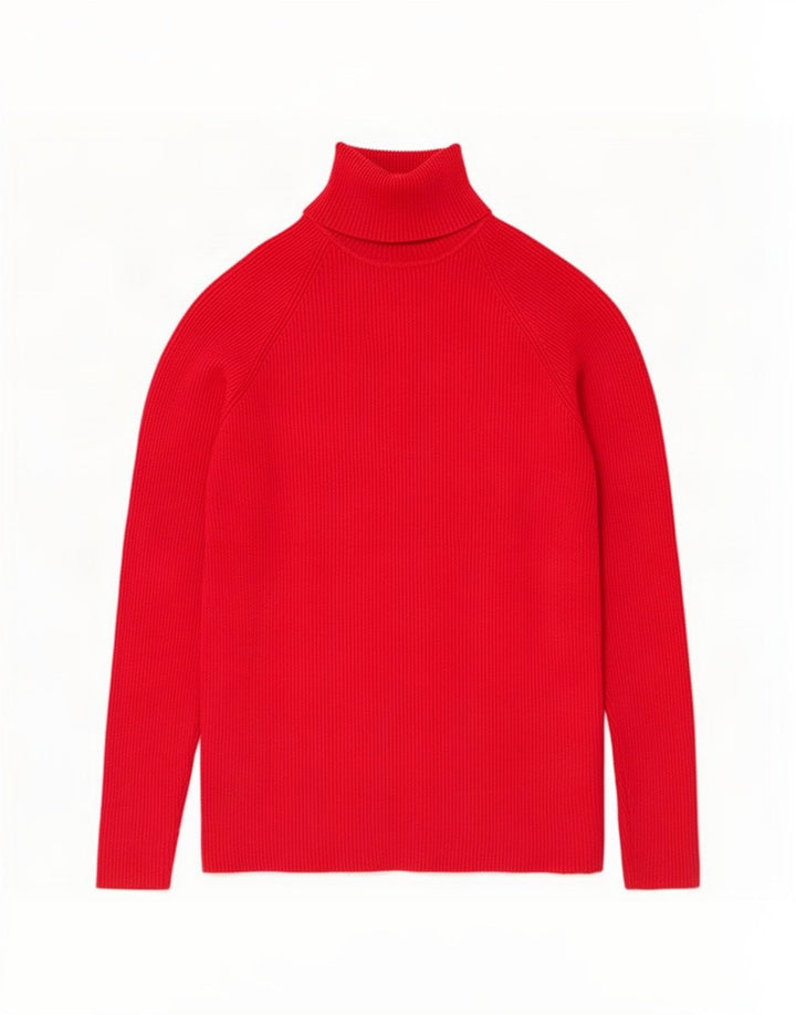 Suéter feminino Marks & Spencer com gola redonda Reino Unido 14 viscose vermelha média