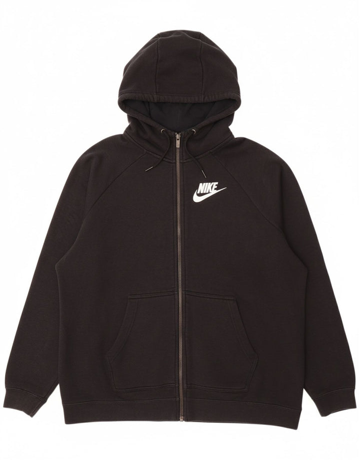 Suéter NIKE masculino com capuz e zíper XL preto algodão