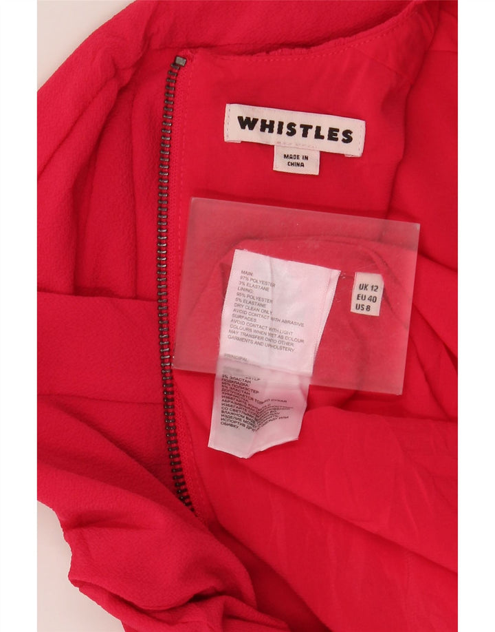 Vestido bainha feminino Whistles UK 12 poliéster vermelho médio