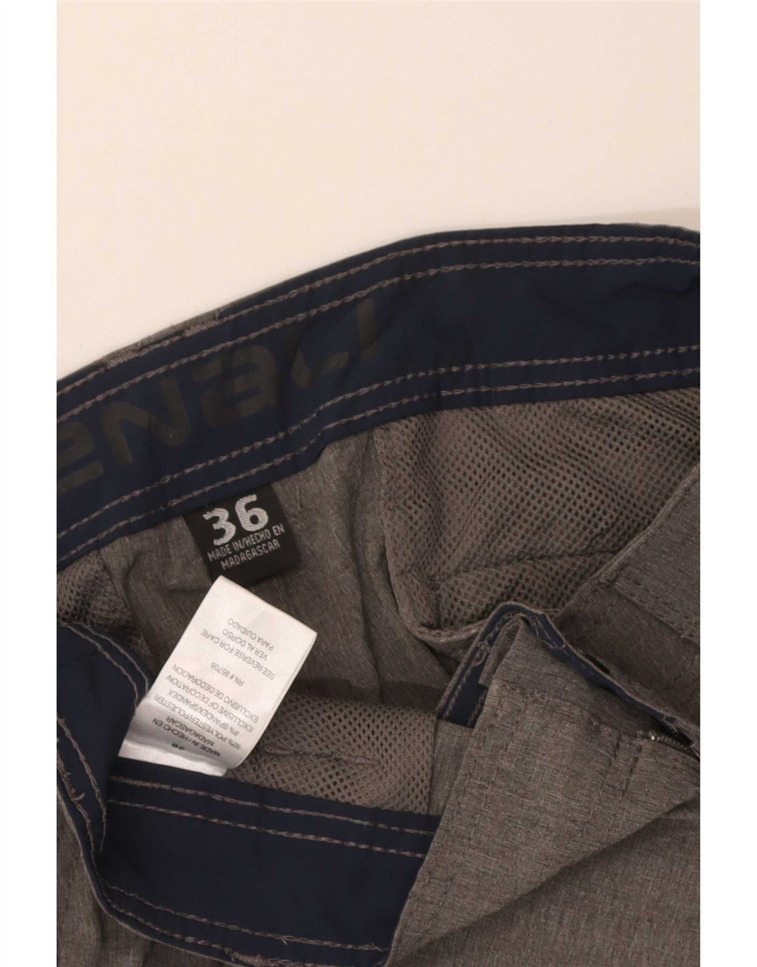 Denali Mens Cargo Shorts W36 Grande Poliéster Cinza