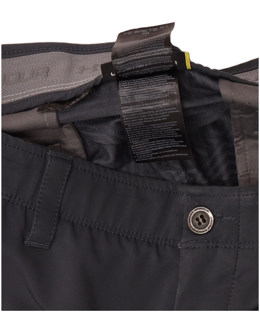 Calça Chino Regular Masculina Under Armour W34 L34 Cinza Poliéster
