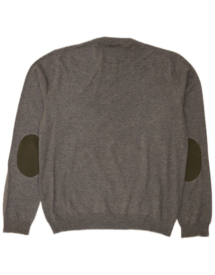 Sun68 Suéter masculino de ajuste regular com gola redonda XL lã cinza