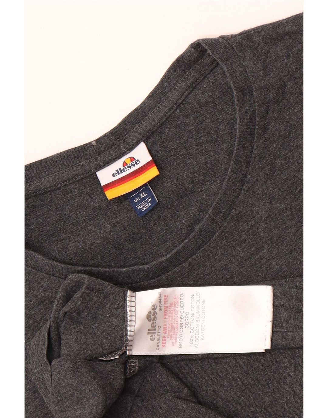 Camiseta masculina Ellesse Top XL algodão cinza