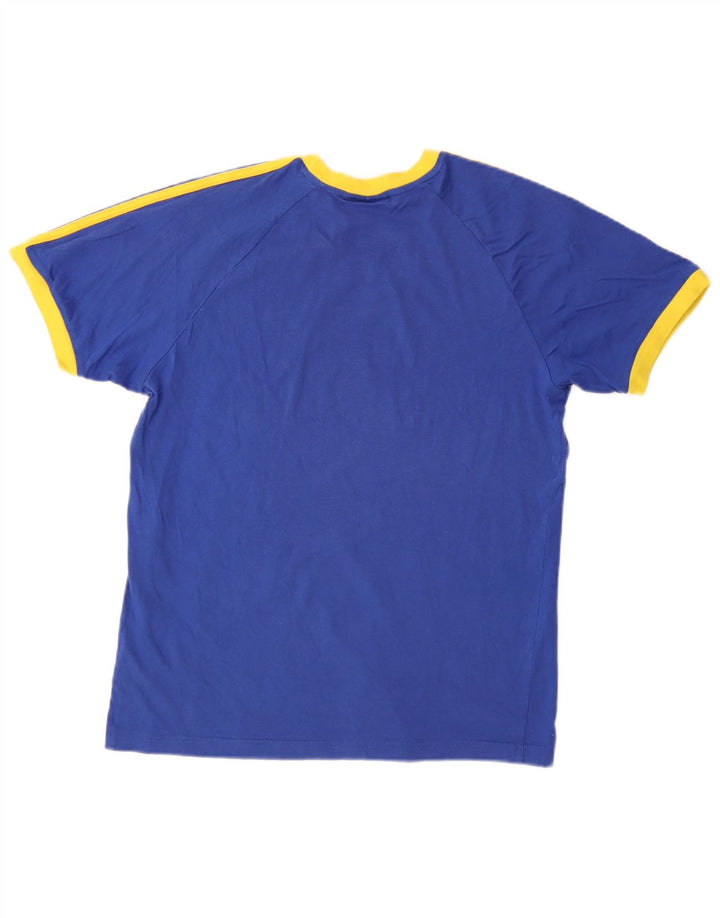 Camiseta masculina ADIDAS Top médio algodão azul marinho
