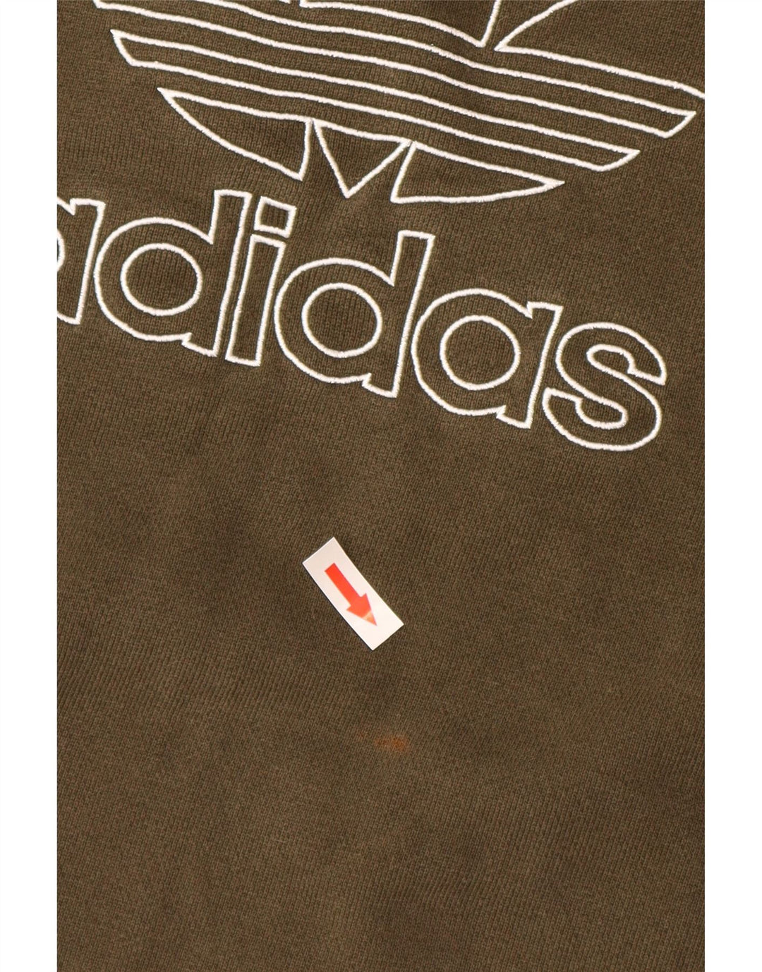 ADIDAS Mens Graphic Sweatshirt Jumper Médio Algodão Cáqui