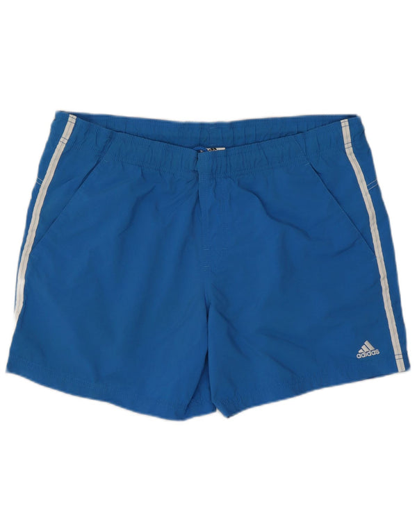 Shorts de natação masculino Adidas médio azul poliamida