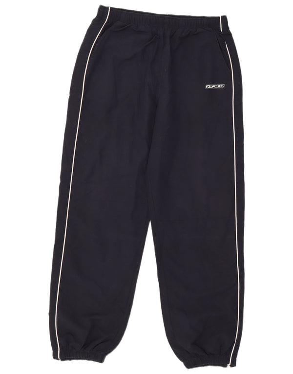 Reebok Mens Calças de treino Joggers Médio Azul Marinho Poliéster