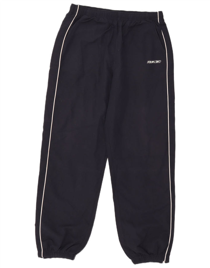 Reebok Mens Calças de treino Joggers Médio Azul Marinho Poliéster