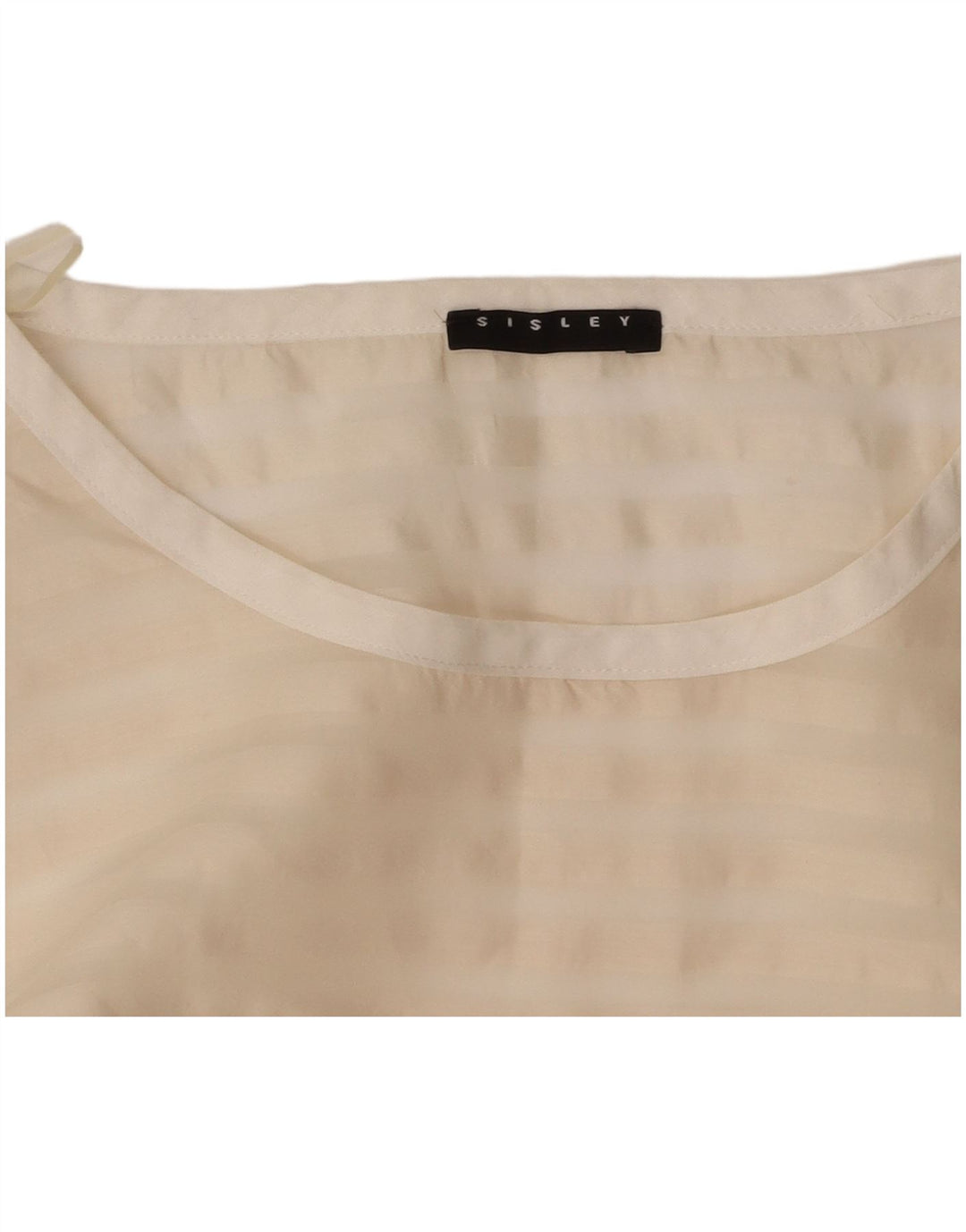 Blusa feminina SISLEY UK 12 médio off white listrado