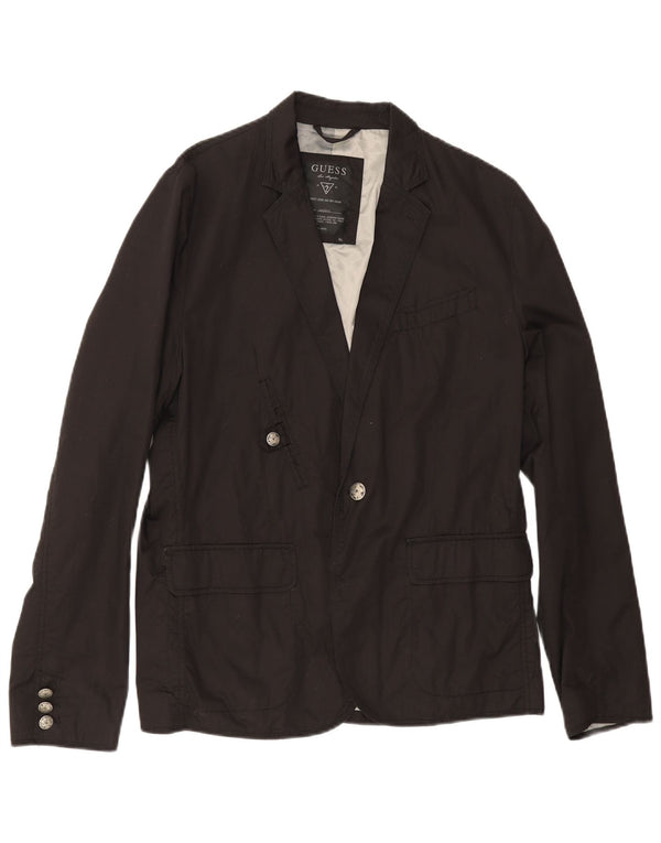 Jaqueta Blazer Masculina Guess com 1 Botão UK 42 XL Algodão Preto