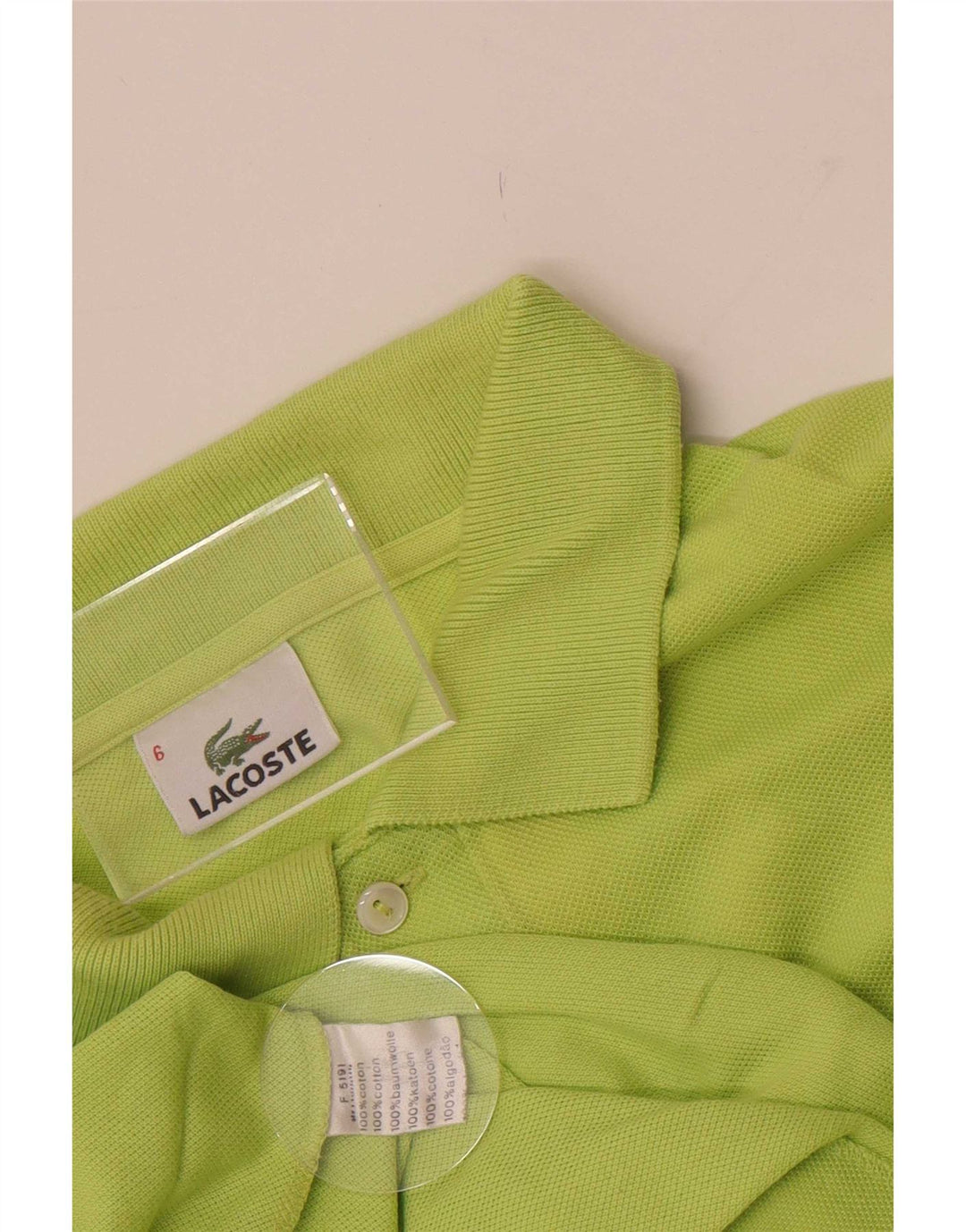Camisa polo masculina Lacoste tamanho 6 XL verde