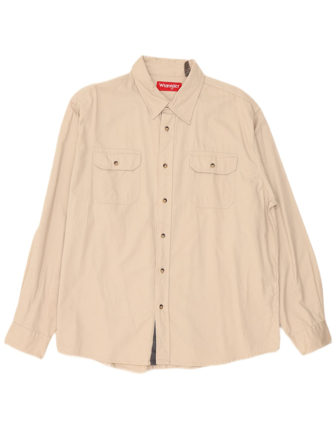 Camisa masculina Wrangler XL algodão bege