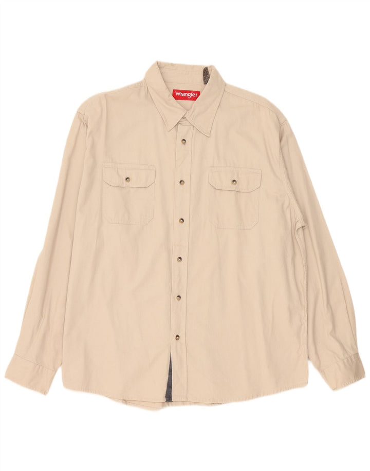 Camisa masculina Wrangler XL algodão bege