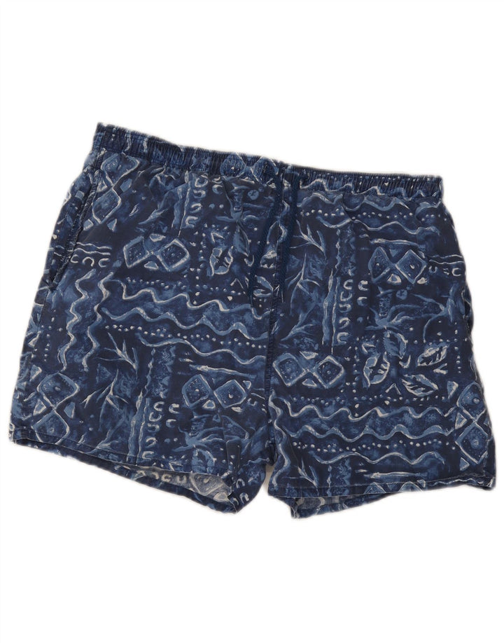 Shorts de natação masculino Marks & Spencer grande azul marinho geométrico