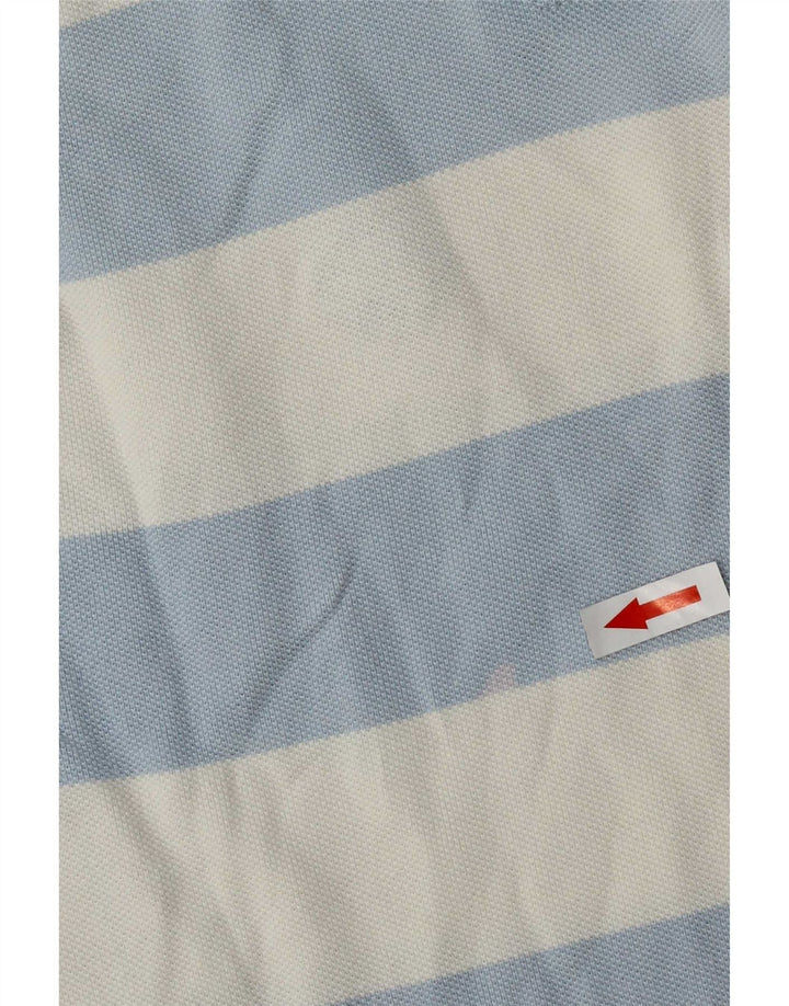 Camisa polo masculina Timberland Earthkeepers Regular Fit pequena listrada azul