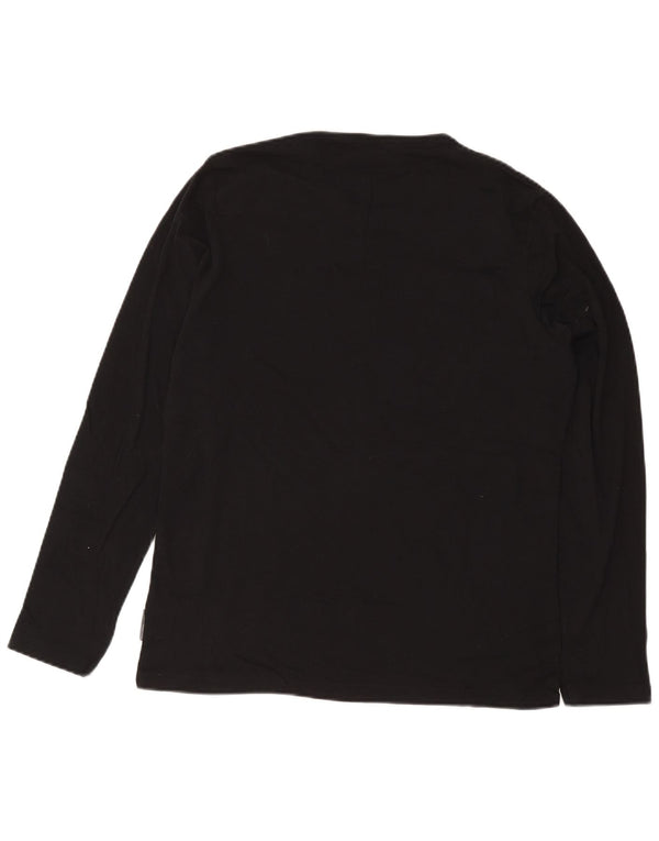 French Connection Mens Top Manga Longa XL Algodão Preto