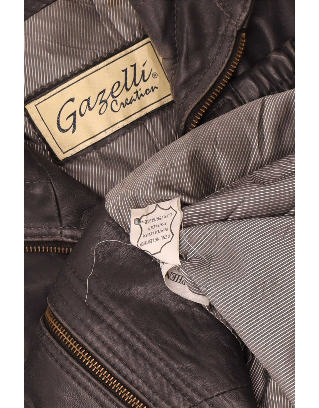 Jaqueta de couro masculina Gazelli UK 44 2XL preta