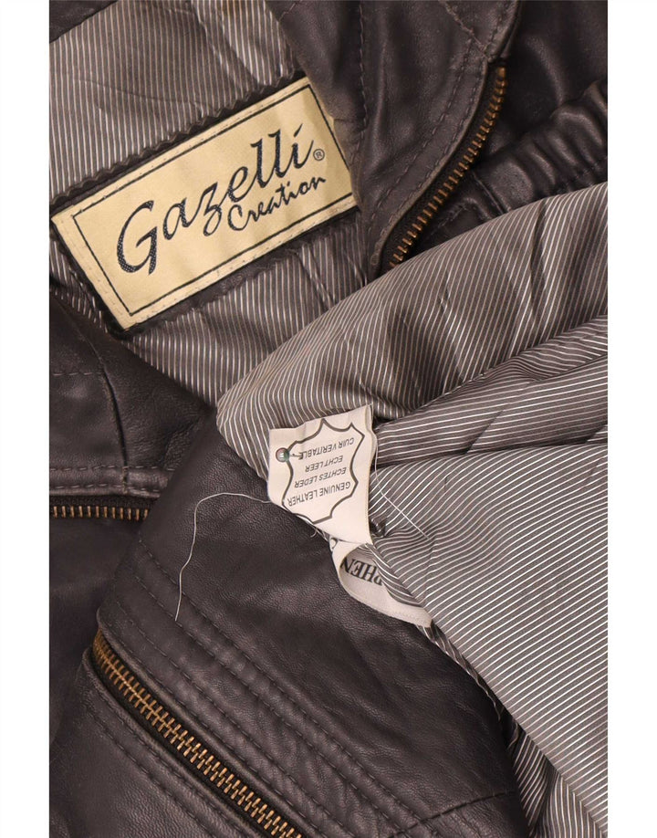 Jaqueta de couro masculina Gazelli UK 44 2XL preta
