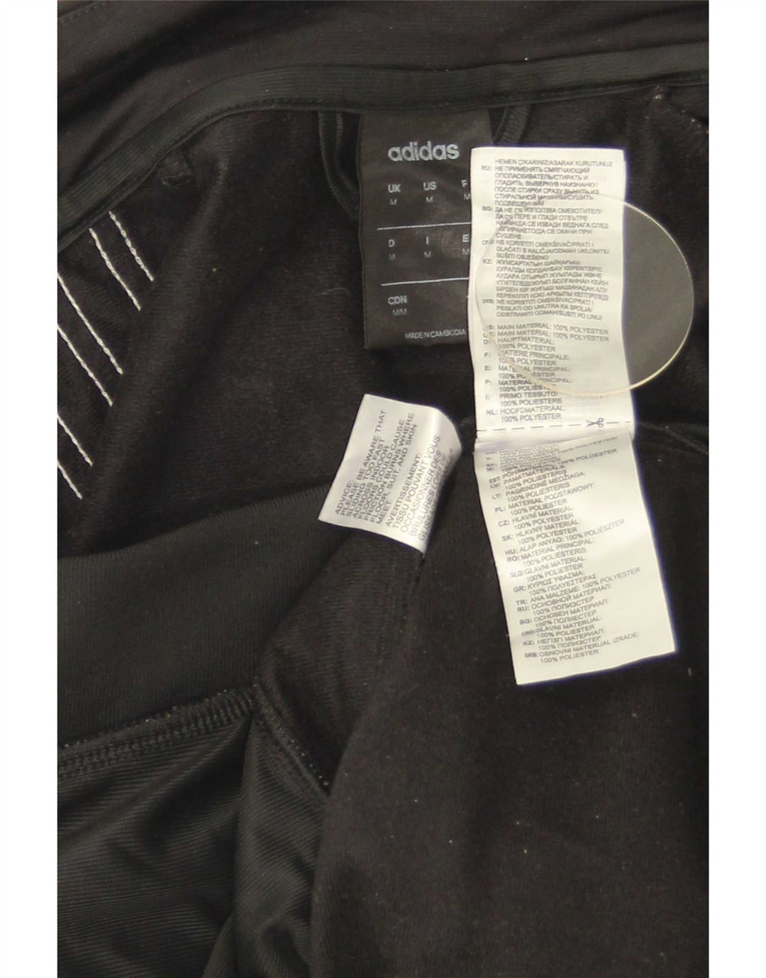 Adidas Mens Climalite Tracksuit Top Jacket Médio Preto Poliéster