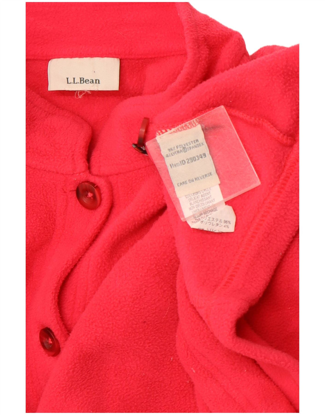 Jaqueta de lã feminina L.L.BEAN Reino Unido 16 grande poliéster rosa