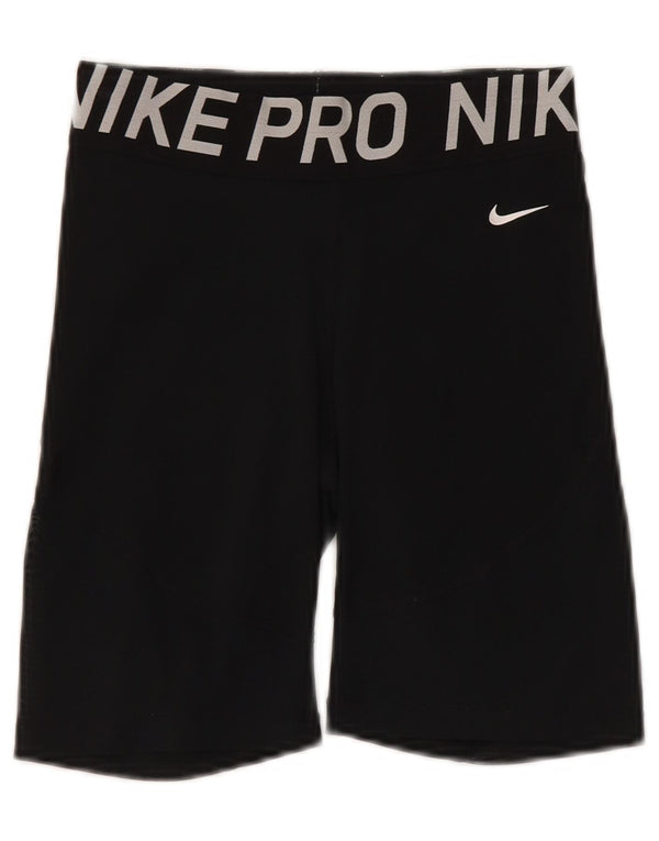 Shorts esportivos femininos Nike Graphic Slim Fit UK 10 pequenos pretos esportivos