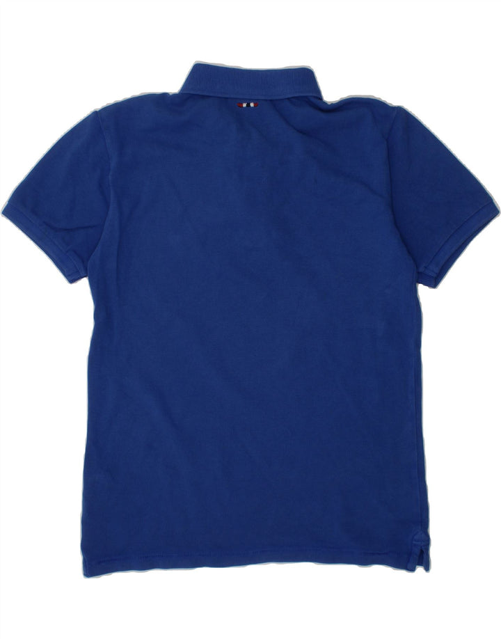 NAPAPIJRI Boys Polo Shirt 9-10 Years Blue Cotton Vintage Napapijri and Second-Hand Napapijri from Messina Hembry 