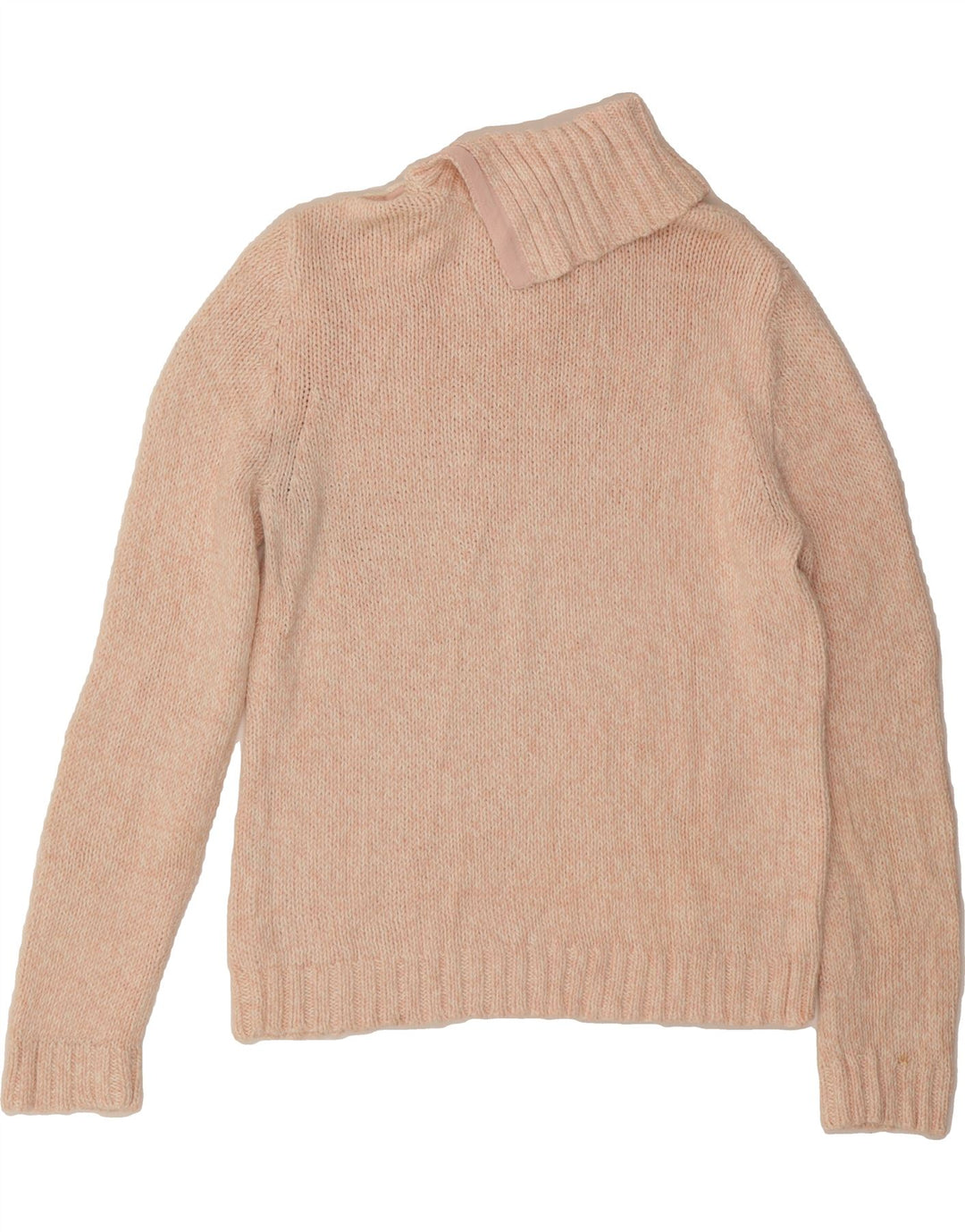 CHAPS Womens Shawl Neck Jumper Sweater UK 14 Large Pink Flecked Cotton Vintage Chaps and Second-Hand Chaps from Messina Hembry 