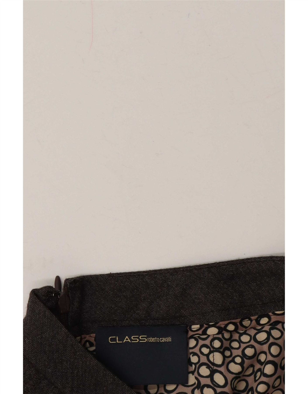 Saia feminina plissada linha A Roberto Cavalli W28 cinza médio