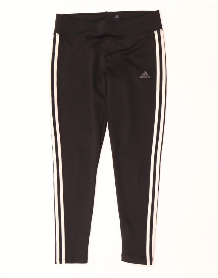 Adidas Womens Climalite Leggings UK 12/14 Médio Preto Poliéster