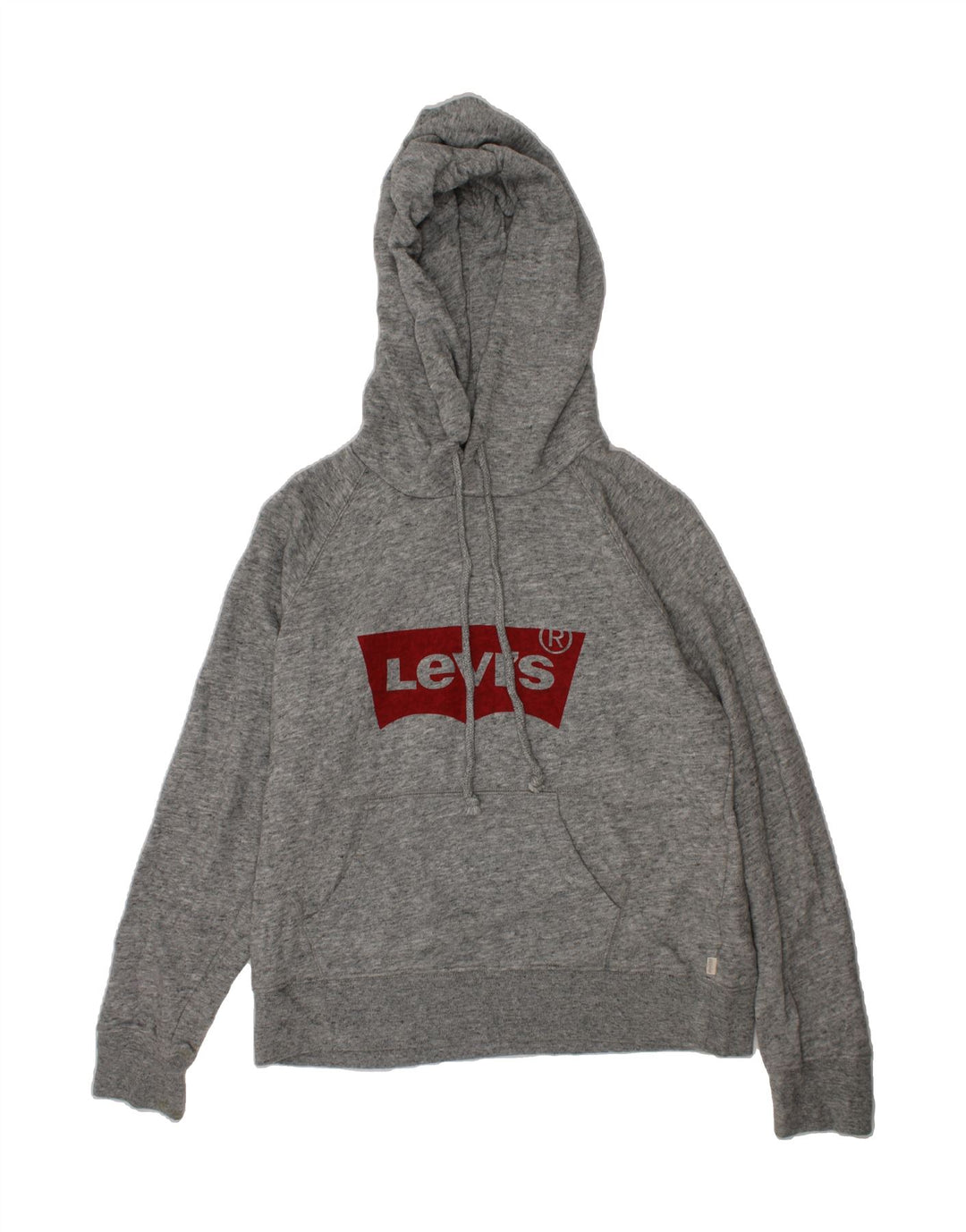 LEVI'S Boys Graphic Hoodie Jumper 11-12 Years XS Grey Cotton Vintage Levi's and Second-Hand Levi's from Messina Hembry 