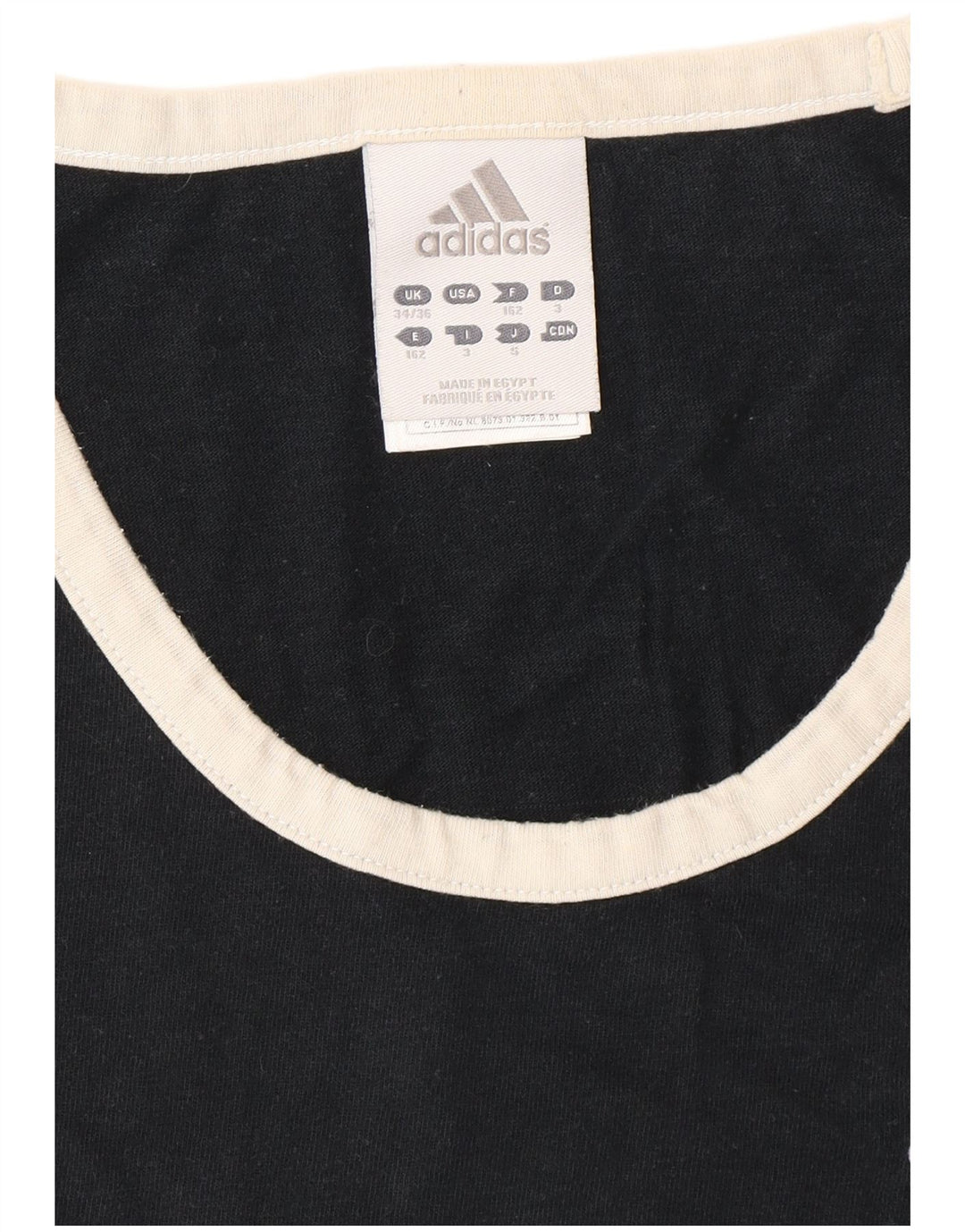 Adidas Mens Vest Top UK 34/36 Pequeno Algodão Preto