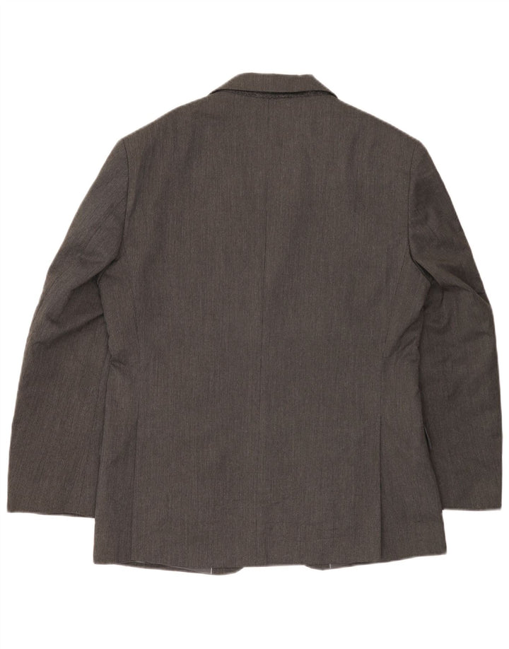 Jaqueta blazer masculina Marks & Spencer curta de 2 botões Reino Unido 38 cinza médio