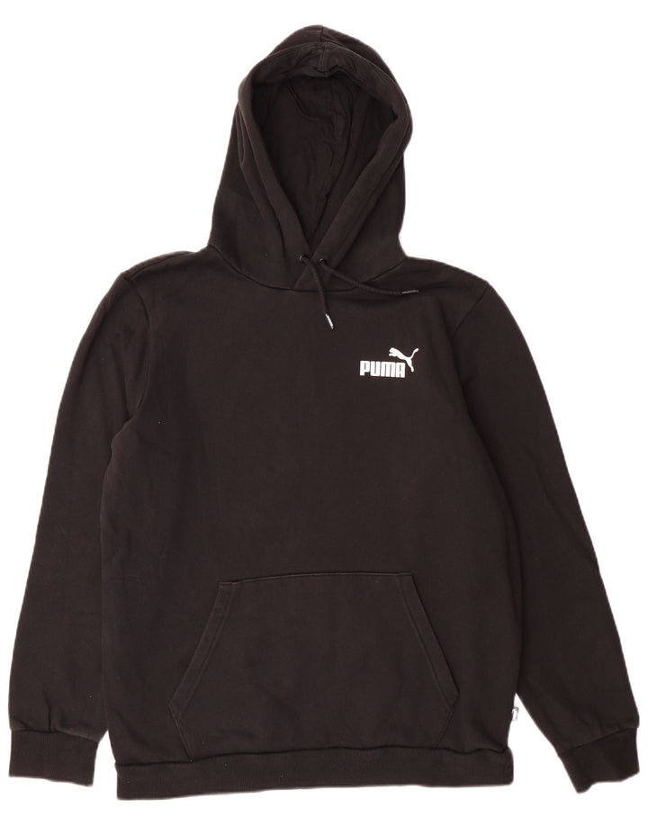 PUMA Mens Hoodie Jumper Médio Algodão Preto