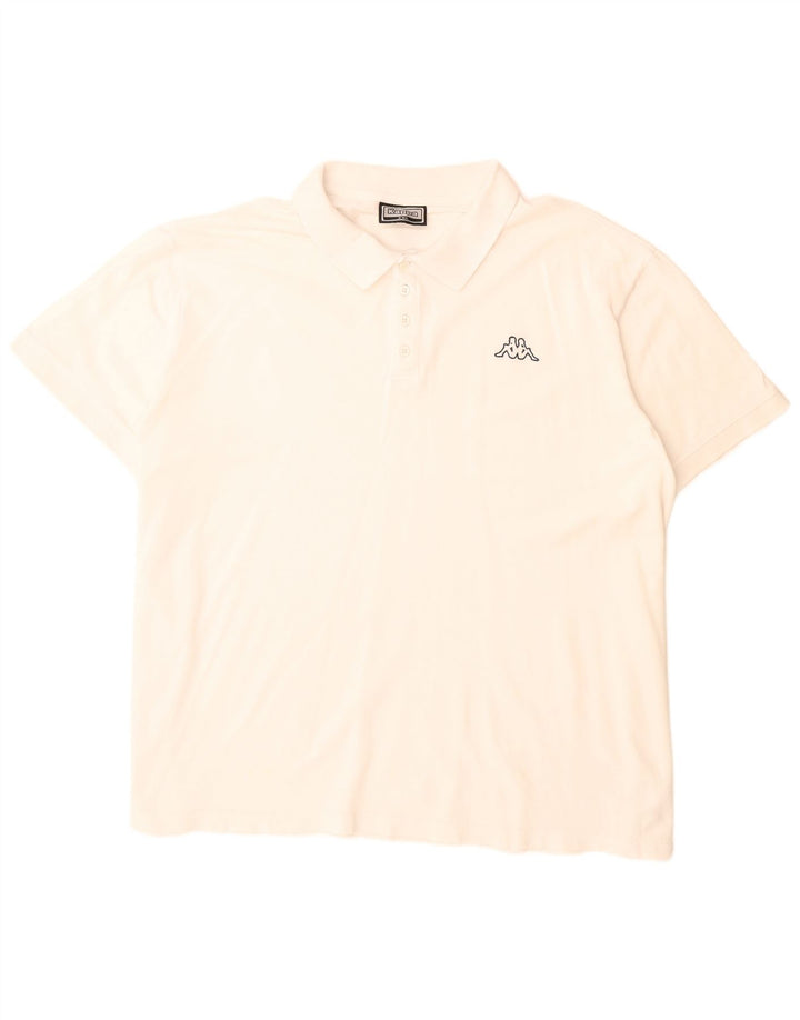 Camisa polo masculina Kappa 4XL algodão branco
