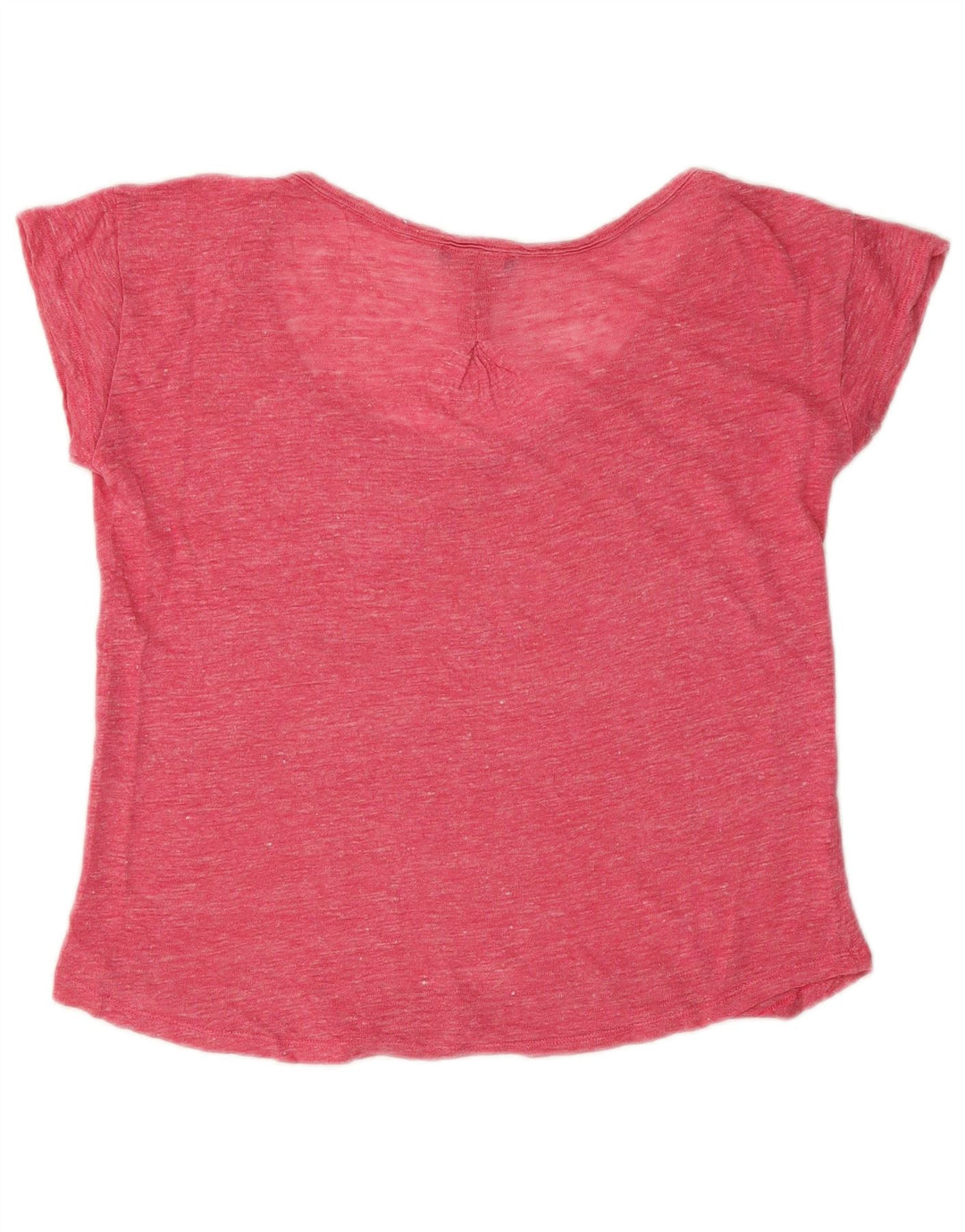 Camiseta feminina Massimo Dutti UK 14 médio rosa manchado