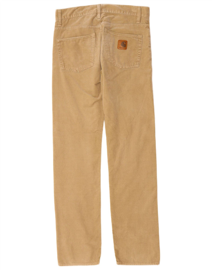Calça masculina reta de veludo CARHARTT W29 L34 poliéster bege