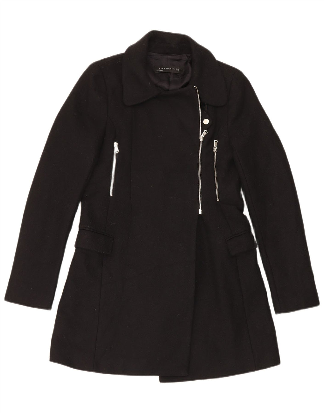 Sobretudo feminino Zara UK 6 XS preto