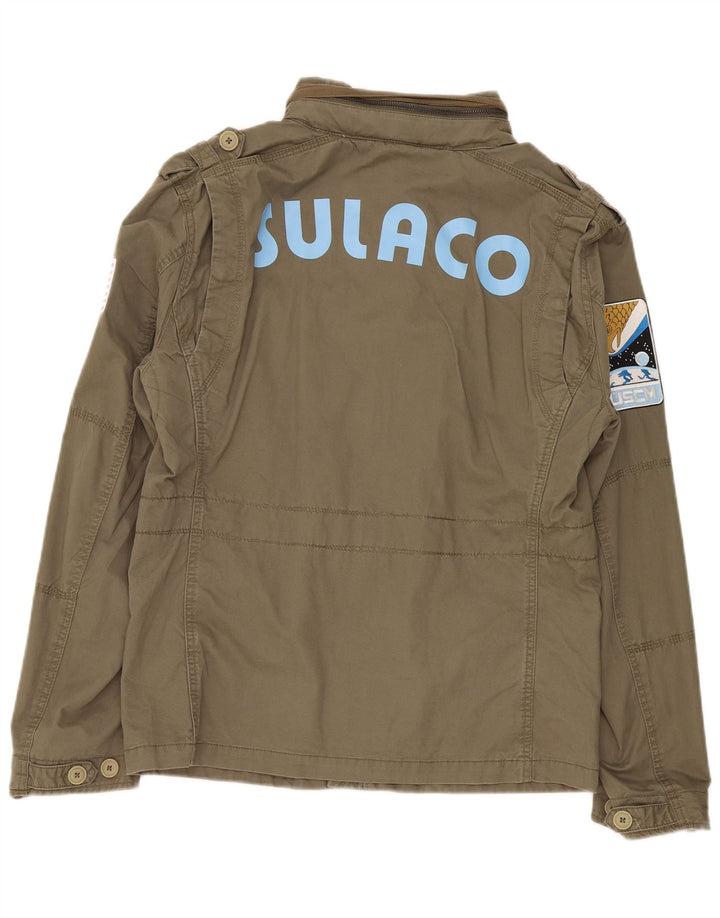 Jaqueta militar gráfica masculina Brandit Reino Unido 38 algodão cáqui médio