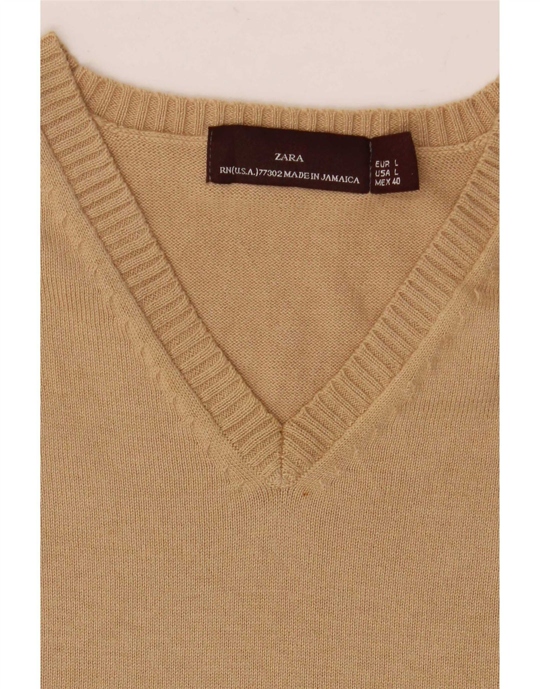 Zara Mens Vest Tank Top Grande Bege