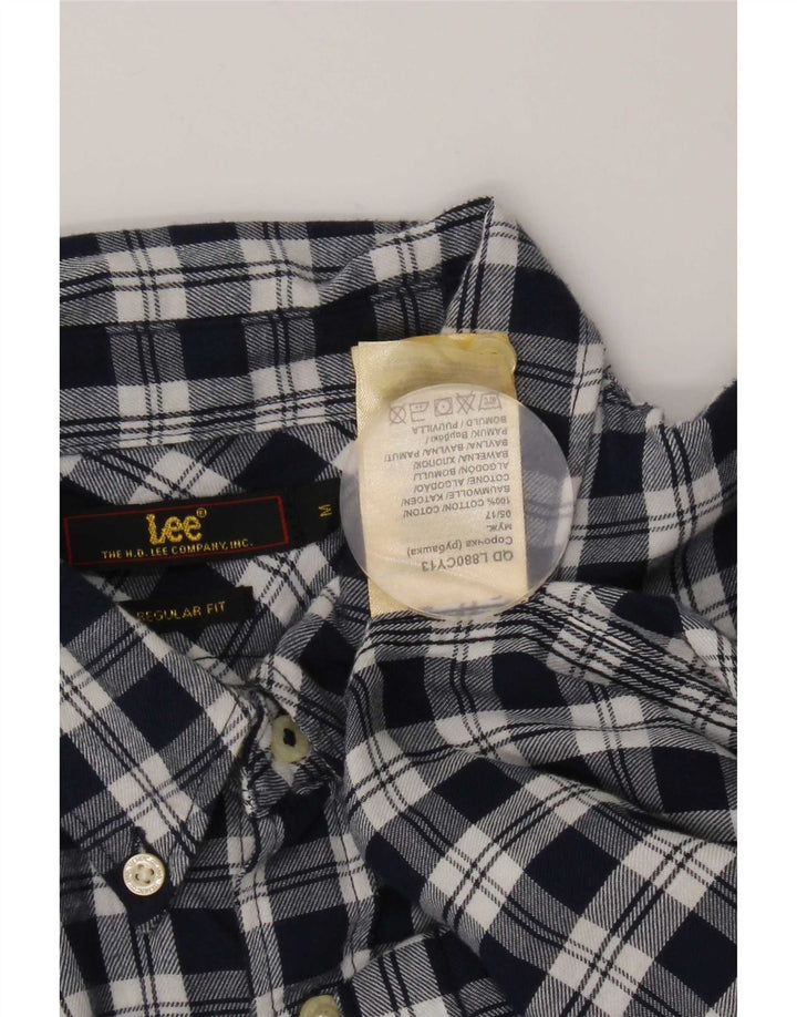 Camisa masculina Lee de flanela de ajuste regular, algodão xadrez médio azul marinho
